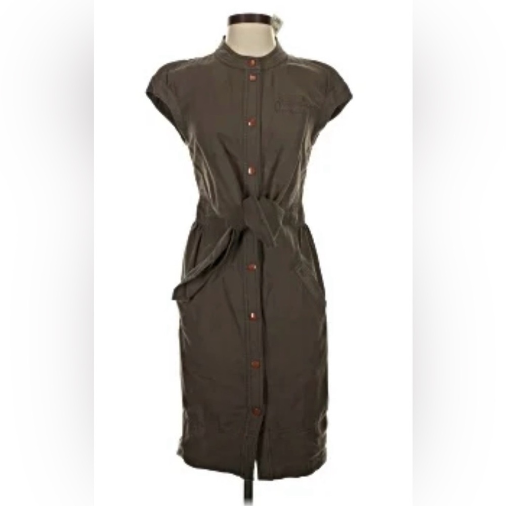 Marc By Marc Jacobs Brown Button-Up Mini Dress